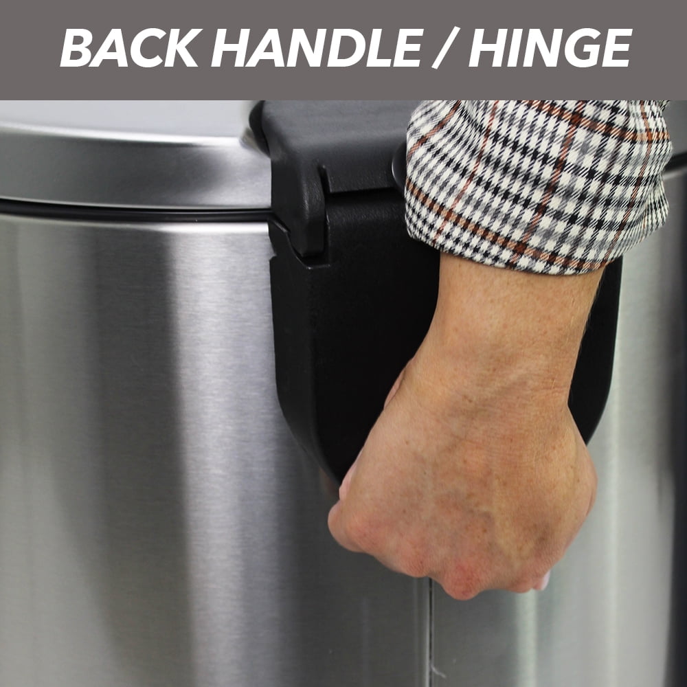 Better Homes & Gardens Trash Can, Stainless Steel 1.3 Gallon Oval Step On Trash Can