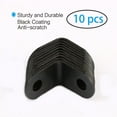thumbnail image 4 of 16 x 16mm Angle Bracket Metal Black L Shaped Angle Brackets Corner Braces Support with Screws, 10pcs, 4 of 7