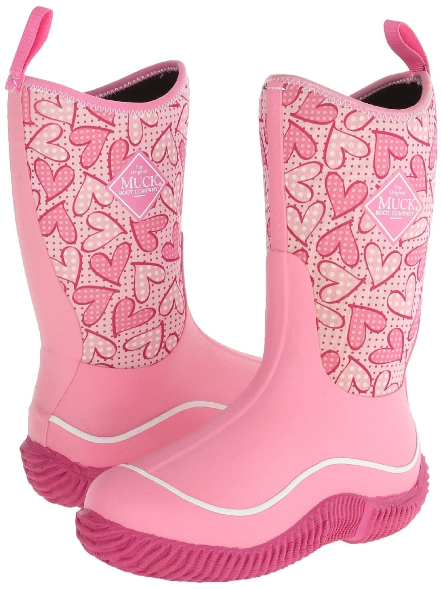 MuckBoots Kid Hale Pink Heart Outdoor Sport Boot, Size 6
