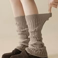 thumbnail image 4 of Kaemgyyd Women's Leg Warmers for Girls Slouchy Solid Color Ribbed Knit Leg Warmer Winter Warm Long Leg Stock Streetwear for Party, 4 of 4