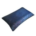 thumbnail image 3 of Balery Retro Blue Glitter Pillow Covers,Bed Pilowcases,Reversible Plush Throw Pillow Covers End Pillow Encasement,Pillow Case - 14"X20", 3 of 9