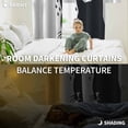 thumbnail image 3 of Cats Showering Blackout Curtains for Bedroom/Living Room, Modern Abstract Art Funny Animals Thermal Insulated Kitchen Drapes with Grommets, Light Blocking Window Treatment, 2 Panels 52" x 96", 3 of 7