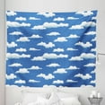 thumbnail image 1 of Cloud Tapestry, Abstract Illustration of Modern Technique Computer Drawn Clouds, Fabric Wall Hanging Decor for Bedroom Living Room Dorm, 5 Sizes, Cobalt Blue Pale Blue, by Ambesonne, 1 of 1