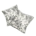 thumbnail image 7 of Grey Floral Pillow Covers 16x16 Inch Set of 2 Dark Grey and Cream Chinoiserie Floral Decorative Throw Pillows Vintage Rustic Flower Pillowcase Outdoor Decor Linen Cushion Covers for Couch Sofa, 7 of 7