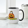 thumbnail image 4 of CafePress - Day Of The Dead Snoopy Pumpkin Light 20 Oz Ceramic - 15 oz Ceramic Large White Novelty Mug, 4 of 4