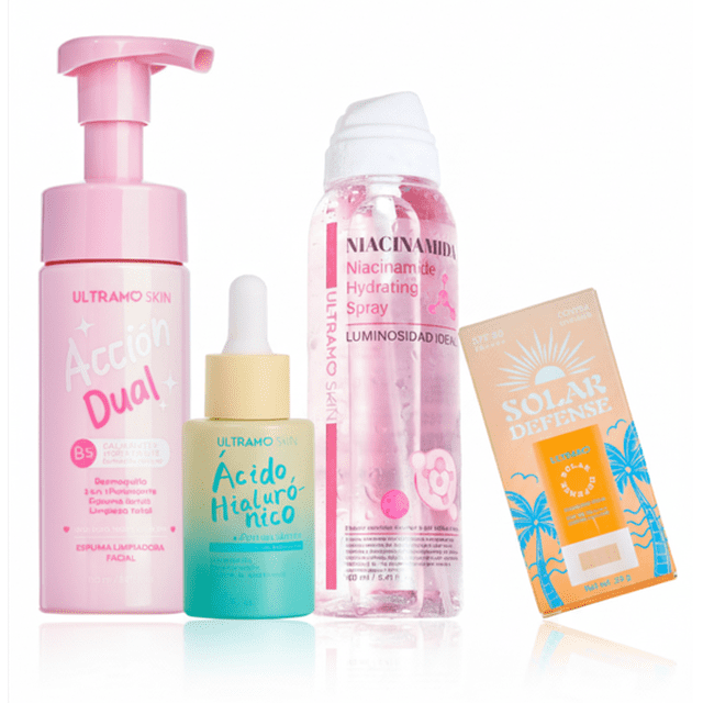 Rutina Facial Completa Limpieza Profunda, Hidratación y Protección Kit de Skincare ULTRAMO