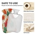 thumbnail image 4 of 2L Hot Water Bottle with Soft Velvet Cover PVC Hot Water Bag for Pain Relief Long-Lasting Warmth Green and Red Maple Leaves, 4 of 8