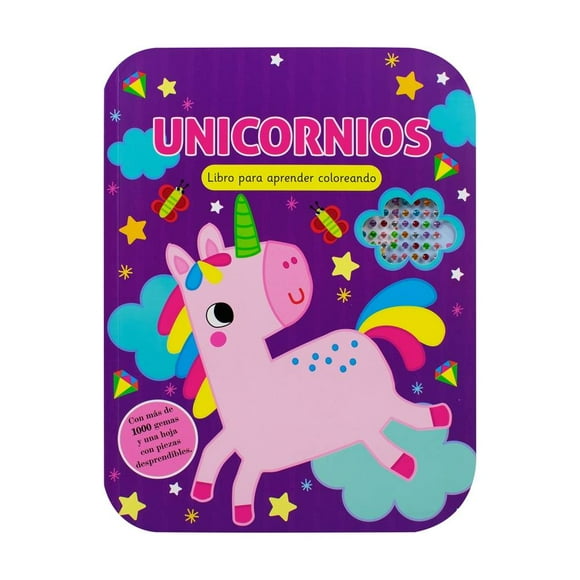 Libro para Aprender Coloreando Unicornios Silver Dolphin Mammoth World