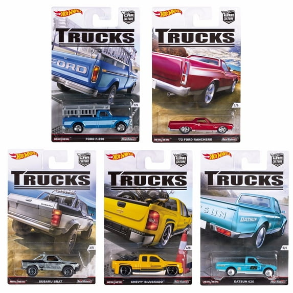 Hot Wheels 2016 Car Culture Trucks Set of 5 1/64 Scale Collectible Die Cast Toy Model Trucks