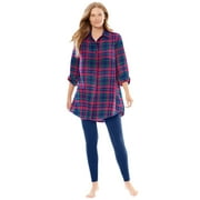 Dreams & Co. Plus Size Plaid PJ Set