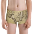 thumbnail image 5 of Yiaed Vintage World Map Print Boys' Boxer Briefs Cotton Casual Stretch Comfort Boys Boxers - Kids Boxer Briefs Underwear for Boys (6-18)-Large, 5 of 5