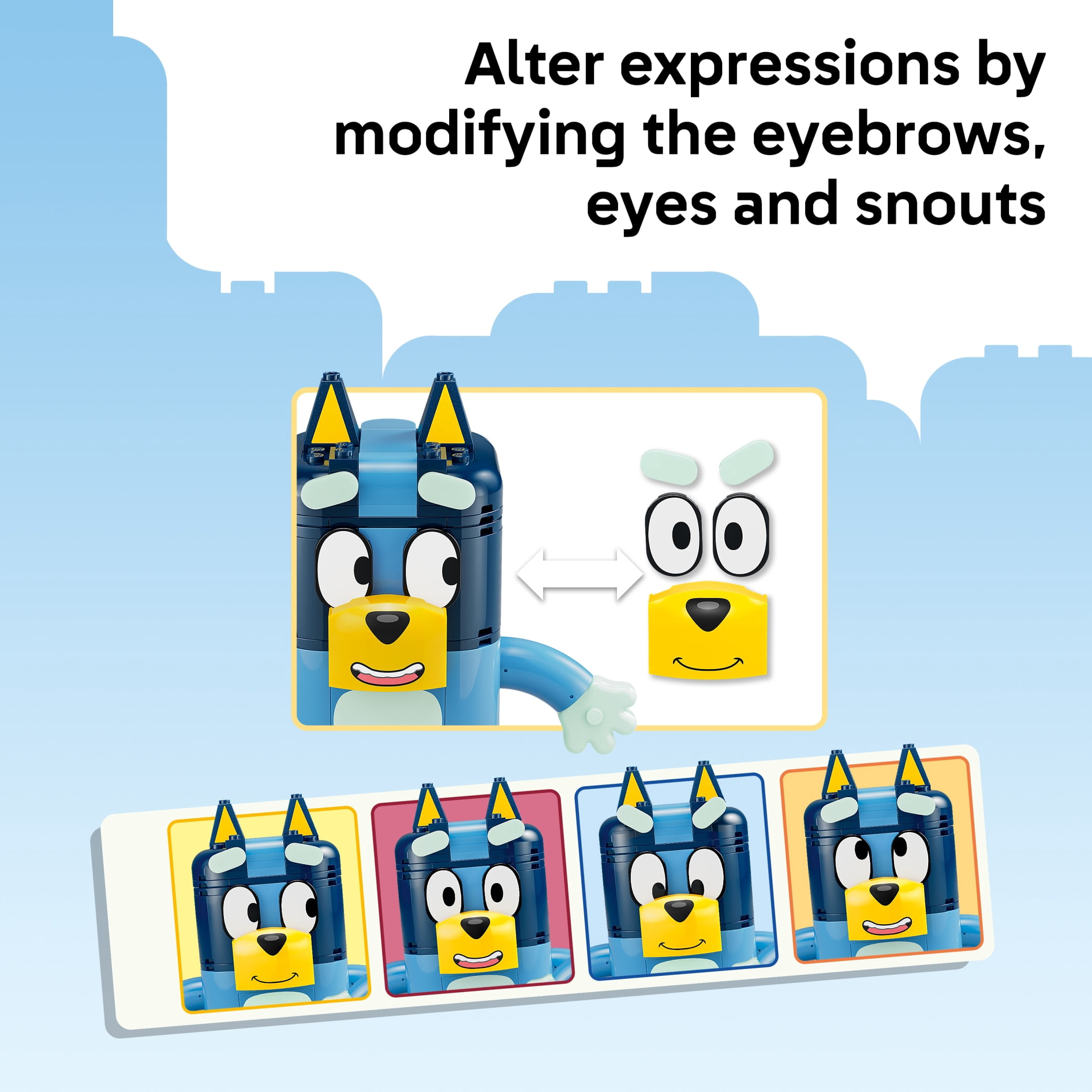 LEGO Bluey Brick-Built Bluey Family - Building Toy for Girls & Boys, Ages 5+ - Figures for Play or Display - Kids Bedroom or Desk Decor - Gift for Birthdays - 11217