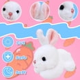 thumbnail image 3 of Easter Bunny Pink Rabbit Bunny Stuffed Animal, Rabbit Plush Toys,  Soft and Huggable Bunny Stuffy Stuffed Animals Party Favors Easter Stuffed Animals Toys, Easter Decor Birthday Gifts, 3 of 11