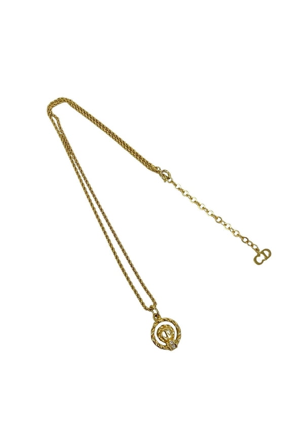 Pre-Owned Christian Dior CD Logo GP Chain Necklace, Gold, Item No. 26701