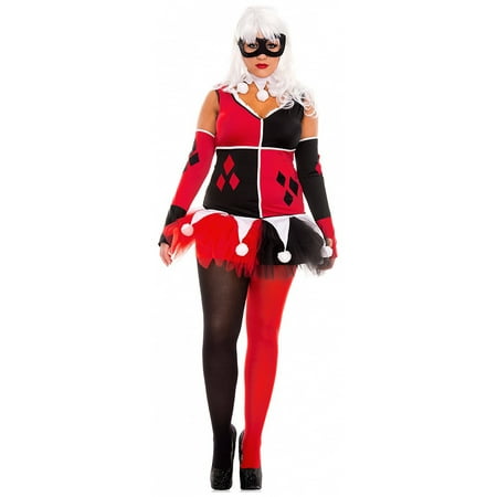 Harley Jester Adult Costume - Plus Size 3X/4X