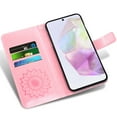 thumbnail image 4 of Asuwish Compatible with Samsung Galaxy A35 5G Wallet Phone Case and Tempered Glass Screen Protector Flip Credit Card Holder Stand Mandala Flower Cell Cover for A 35 35A A355G Women Men Pink, 4 of 8