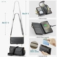 thumbnail image 3 of Estuche tipo Billetera Compatible con Samsung Galaxy S24 Plus Estuche para Teléfono con Bolsillo con Cremallera y Correa Magnética para el Hombro con Cierre a Presión de Cuero PU, 3 of 9
