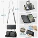 thumbnail image 3 of Estuche tipo Billetera Compatible con Samsung Galaxy S24 Plus Estuche para Teléfono con Bolsillo con Cremallera y Correa Magnética para el Hombro con Cierre a Presión de Cuero PU, 3 of 9