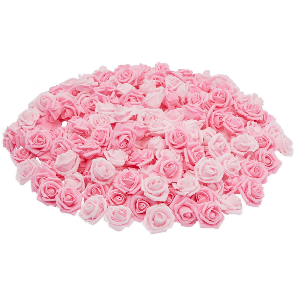 Artificial Roses in 2 Pink Colors, 2Inch Faux Flower Heads for Crafts