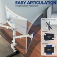 thumbnail image 3 of VIVO White Dual Monitor Adjustable Desk Mount, Fits Ultrawide Screens up to 38", 3 of 8