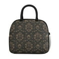 thumbnail image 2 of Lunch Bag Lunch Box for Women Reusable Insulated Lunch Cooler Bags,Large Capacity for Work Travel Picnic,Water-Resistant Black Gold Baroque Lunch Tote Bag Gifts for Woman Mom Black, 2 of 6
