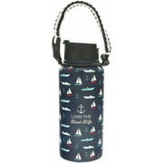 Boat Life - 32 oz Stainless Steel Water Bottle with Paracord Survival Handle