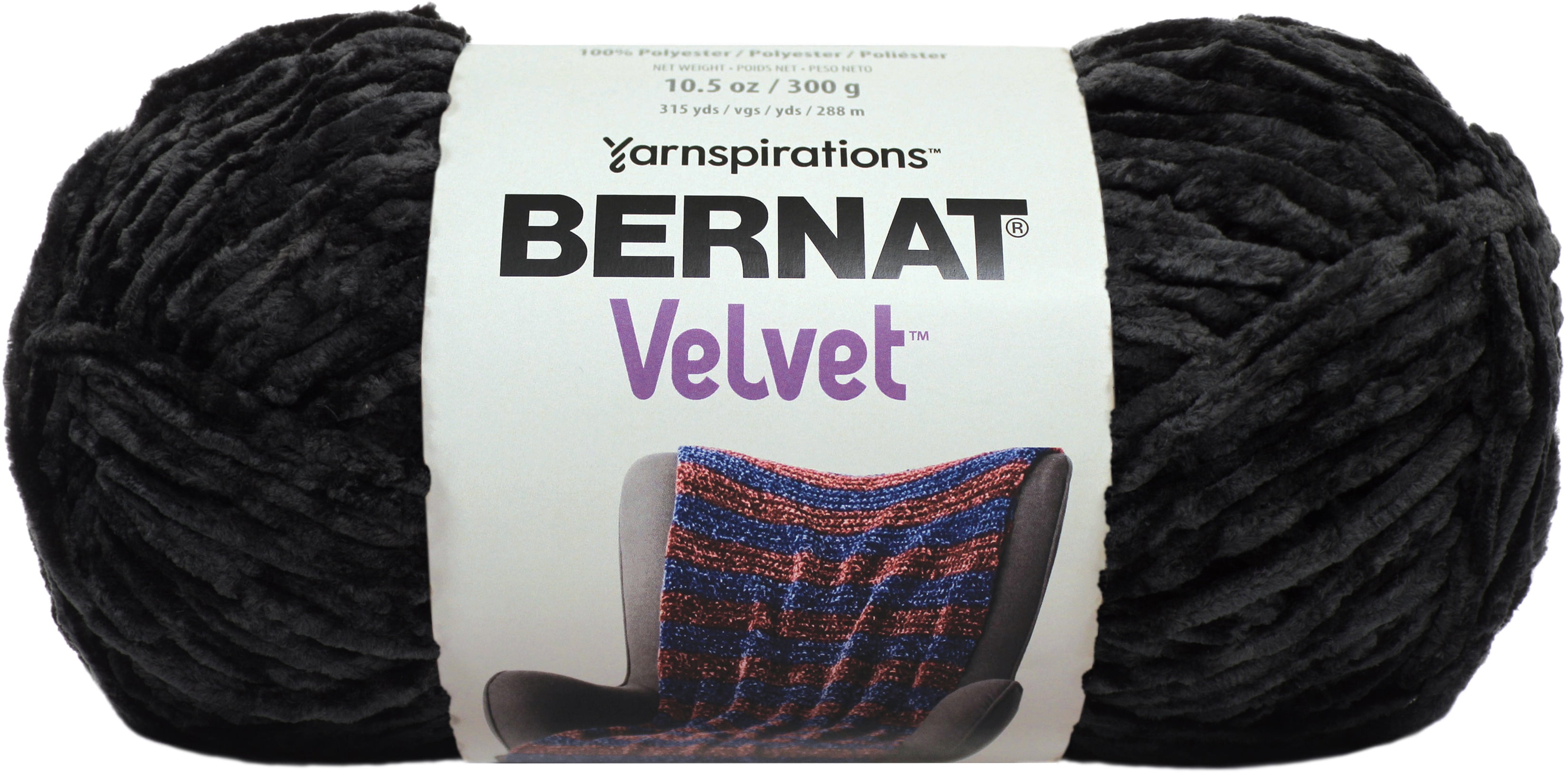 Bernat Polyester Velvet Yarn (300 g/10.5 oz), Blackbird