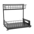 thumbnail image 4 of Under Sink Organizers and Storage Sliding Cabinet Basket Organizer 2 Tier Under Bathroom Storage Rack for Bathroom Kitchen Black, 4 of 14