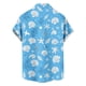 thumbnail image 4 of Mens Casual Manga Corta Botón Abajo Camisas Impresas Turndown Cuello Blusa para el Verano, 4 of 6