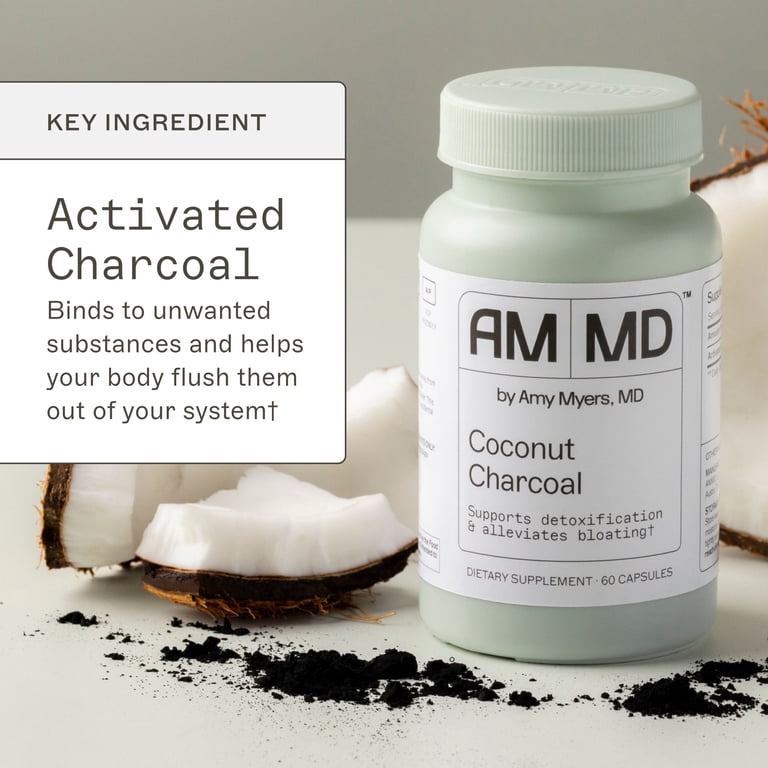 Amy Myers Coconut Charcoal Capsules from The Myers Way Protocol - Natural Activated Charcoal, Gas Reliever & Support for Affects of Mold/Toxins - Dietary Supplement 60 Capsules, 30 Servings - Walmart.com Amy Myers Coconut Charcoal Capsules from The Myers Way Protocol - Natural Activated Charcoal, Gas Reliever & Support for Affects of Mold/Toxins - Dietary Supplement 60 Capsules, 30 Servings - Walmart.com