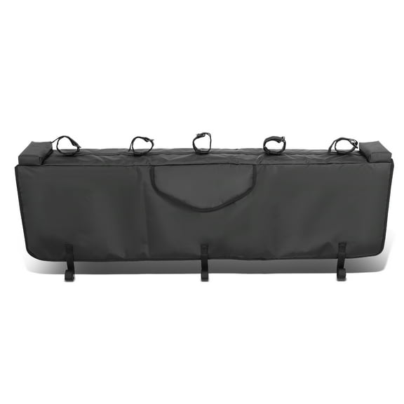 DNA Motoring TGP-XL 61 Inches Wide Waterproof Vinyl Pickup Truck Bed Tailgate Crash Pad Protector w/ 5 Bike Rack Straps