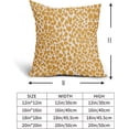 thumbnail image 4 of Mustard Yellow Cheetah Throw Pillow Covers 16X16 Inches Set of 2 Leopard Decorative Pillow Cases Animal Wildlife Pillow Cover with Zipper Home Decor For Sofa Couch Housewarming Gift Bed Porch Outdoor, 4 of 6