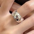 thumbnail image 2 of BF CLUB-Anillo de Plata de Ley 925 para mujer, sortija geométrica hecha a mano, Irregular, con forma de estrella de oro, para fiesta y regalo de Navidad, 2 of 2