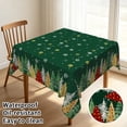 thumbnail image 2 of Tchckioa Green Christmas Snowflakes Tablecloth,Waterproof Square Table Cloth Cover for Kitchen,70x70 Inch, 2 of 7