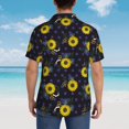 thumbnail image 6 of Goofa Sunflowers Hawaiian Shirt for Men, Unisex Summer Beach Casual Short Sleeve Button Down Shirts,Aloha Tropical Floral print shirt-X-Large, 6 of 9