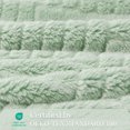 thumbnail image 6 of Whale Flotilla Fluffy Fleece 90"x 90" Queen Size Blanket for Bed, Fuzzy Soft Cozy Exquisite Blankets with Decorative Jacquard Pattern for All Season, Warm but Lightweight, Sage Green, 6 of 9