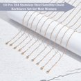 thumbnail image 4 of 10 Pcs 304 Stainless Steel Satellite Chain Necklaces 17.7 inch(45cm) Long Golden Jewelry Making Chains Link Cable Chains with Lobster Clasp for Women Jewelry Making for making, 4 of 7