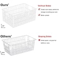 thumbnail image 6 of Freezer Organizer Bins, Vertical Sides Wire Freezer Baskets for Upright Freezer, Chest Freezer Organizer Deep Freezer Storage Containers for Foods, Snacks, Vegetables, Fruits, Set of 6, 6 of 7
