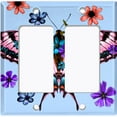 thumbnail image 6 of Metal Light Switch Plate Cover Unique Colorful Floral Butterfly Blue BUT022, 6 of 13