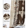 thumbnail image 6 of Country Black Out Curtains 63 Inch Long, Room Darkening Draperies Curtains Panels, Texas Star Plants Branches Berry Farmhouse Retro Thermal Insulated Curtain for Bedroom Living Room 52"x63" 2 Panels, 6 of 8