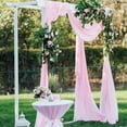 thumbnail image 5 of TOPCHANCES Wedding Backdrop Curtains, Semi-sheer Chiffon Backdrop Drapes Panels for Arch Party Wedding Decorations, (Pink, 1 Panel ), 5 of 7