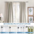 thumbnail image 6 of Urbanest Pila Manhattan 1" 3/4" Double Drapery Curtain Window Rod Set - 48" to 84", Brushed Steel, 6 of 6