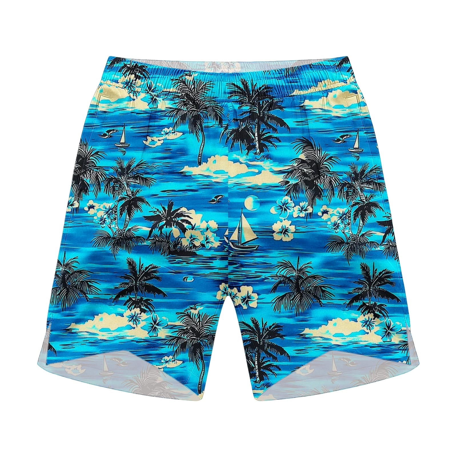 Namayuj Men's Multicolor Tropical Leaf Print Quick Dry Shorts