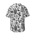 thumbnail image 4 of Goofa Fall Forest Printed Men's Casual Short-sleeved Shirt,Lightweight Breathable Button-down,Summer Casual men's top,Versatile Fashion shirt-Small, 4 of 7