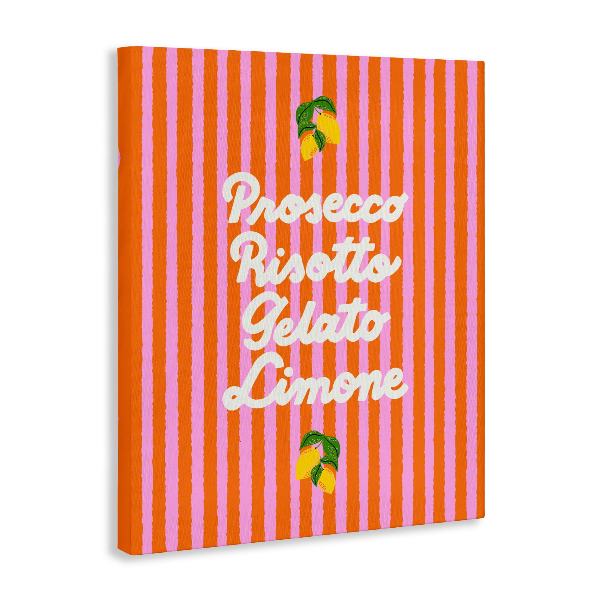 Stupell Industries Italian Enjoyment over Stripes Canvas Wall Art, design by Indira Prieto | IndySign