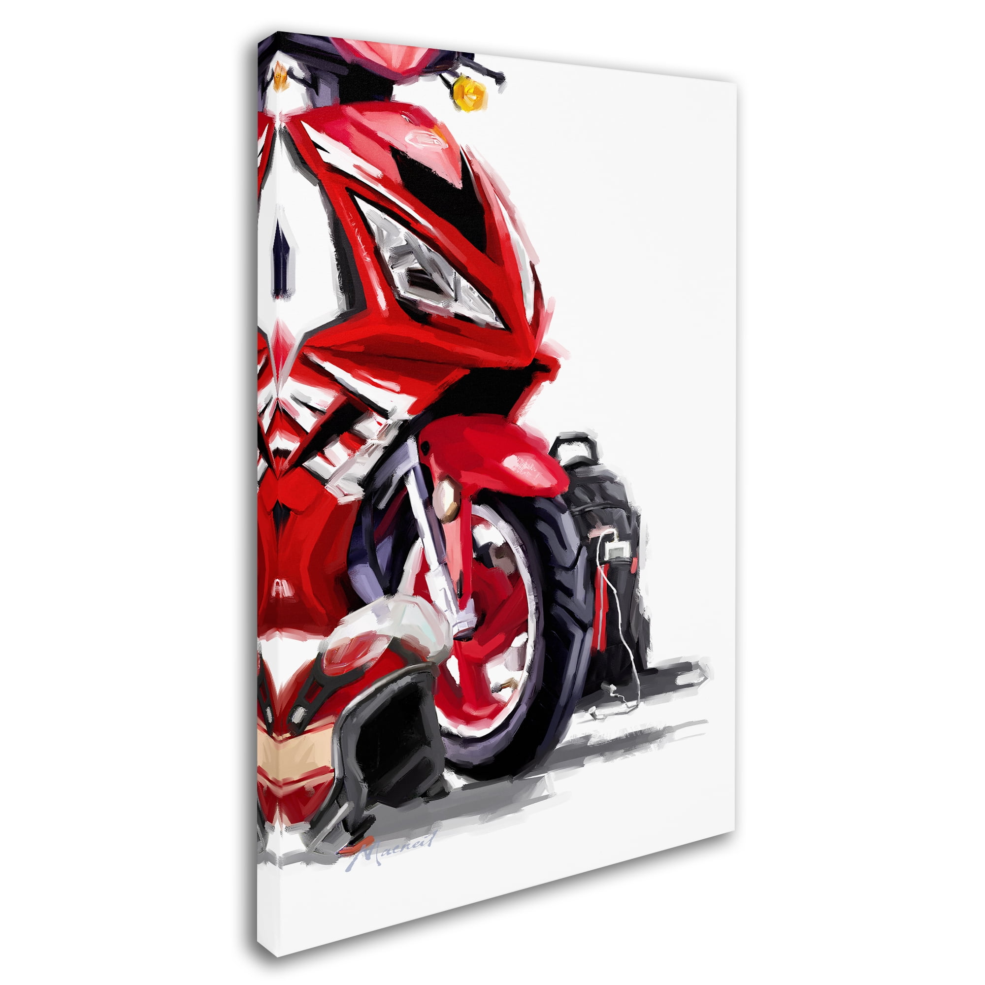 Trademark Fine Art 'Red Scooter II' Canvas Art by The Macneil Studio