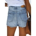 thumbnail image 2 of SOMER Women's Jean Shorts Mid Waisted Stretchy Ripped Denim Jean Casual Summer Shorts with Pockets, 2 of 5