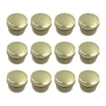 thumbnail image 1 of Toystoory 12x latas de metal redondas compactas y prácticas para aplicaciones de bricolaje tarros de almacenamiento de conservas vacíos Almacenamiento y organización del hogar oro, 1 of 6