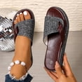 thumbnail image 1 of Fankiway Women's Wedge Slide Sandals Strap Non-Slip Comfortable Open Toe Beach Slippers Summer Plus Size Black 9, 1 of 9