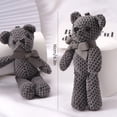 thumbnail image 3 of Mini Oso De Peluche De 6,3 Pulgadas, Juguete De Peluche Corto De Oso Encantador Con Lazo Bonito, Muñeco De Oso De Empuje Decorativo Para Colgante De Adorno, Blanco Muyoka Hogar, 3 of 7